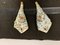 Vintage Porcelain Flower Horns from Desvres, Set of 2 3