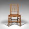 Kleiner antiker englischer viktorianischer Tanner's Stuhl aus Esche & Ulmenholz mit spindelförmiger Rückseite 2
