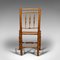 Kleiner antiker englischer viktorianischer Tanner's Stuhl aus Esche & Ulmenholz mit spindelförmiger Rückseite 6