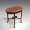 Antique English Regency Mahogany & Walnut Occasional Side Table, 1820s, Image 1