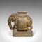 Antique Indian Decorative Ceramic Elephant Occasional Side Tables, Set of 2, Image 7