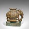 Antike Indische Dekorative Keramik Beistelltische, 2er Set 4
