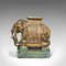 Antique Indian Decorative Ceramic Elephant Occasional Side Tables, Set of 2, Image 5