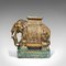 Tables d'Appoint Éléphant Décoratives Antiques en Céramique, Inde, Set de 2 5