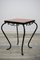 Ceramic and Wrought Iron Side Table or End Table, 1950s 2