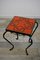 Ceramic and Wrought Iron Side Table or End Table, 1950s 6