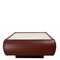 Vintage Square Travertine and Leather Coffee Table, Image 1