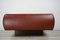 Vintage Square Travertine and Leather Coffee Table 2