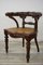 Wood, Leather and Cane Office Chair, 1800s 1