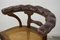 Wood, Leather and Cane Office Chair, 1800s, Image 8