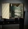 Mueble bar italiano Mid-Century de vidrio color crema y latón con tiradores de cristal de Murano, años 80, Imagen 8