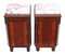Art Deco Marquetry Nightstands with Marble Tops, Set of 2 11