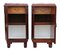 Art Deco Marquetry Nightstands with Marble Tops, Set of 2 8