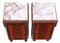 Art Deco Marquetry Nightstands with Marble Tops, Set of 2 10