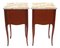 French Marquetry Nightstands with Marble Tops, Set of 2 2