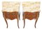 French Marquetry Nightstands with Marble Tops, Set of 2 3