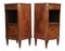 French Marquetry Nightstands with Marble Tops, 1930s, Set of 2 4