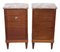 French Marquetry Nightstands with Marble Tops, 1930s, Set of 2 3