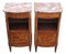 French Marquetry Nightstands with Marble Tops, 1930s, Set of 2 10