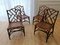 Mid-Century Chippendale Style Rattan & Bamboo Chairs, Set of 4 10