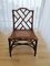 Mid-Century Chippendale Style Rattan & Bamboo Chairs, Set of 4 1