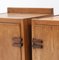 Art Deco Haagse School Oak Nightstands, 1920s, Set of 2 9