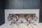 Large Vintage Wrought Iron Console Table with Marble Top 4