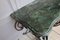 Large Vintage Wrought Iron Console Table with Marble Top 10