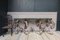 Large Vintage Wrought Iron Console Table with Marble Top 3