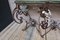 Large Vintage Wrought Iron Console Table with Marble Top 16