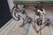 Large Vintage Wrought Iron Console Table with Marble Top, Image 16