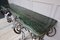 Large Vintage Wrought Iron Console Table with Marble Top, Image 13
