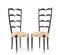 Mid-Century Modern High Back Side Chairs Attributed to Paolo Buffa, Set of 2, Image 5