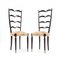 Chaises d'Appoint Mid-Century Modernes à Dossier Haut Attribuées à Paolo Buffa, Set de 2 3