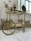 Chariot de Service Vintage en Laiton & Bambou de Maison Baguès 3