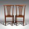 Antique Victorian Mahogany Hall Side Chairs, 1900s, Set of 2 6