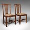 Antique Victorian Mahogany Hall Side Chairs, 1900s, Set of 2 1