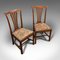 Antique Victorian Mahogany Hall Side Chairs, 1900s, Set of 2 7