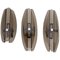 Chrome & Smoked Glass Wall Lamps by Veca for Fontana Arte, Set of 3, Image 1