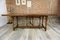 Vintage Esstisch aus Holz mit Intarsien 24