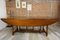 Mesa de comedor vintage de madera con incrustaciones, Imagen 18
