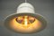 Weiß Lackierte Metall Deckenlampe von Boulanger SA, 1960er 5