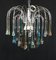 Mehrfarbiger Murano Glas Kronleuchter mit 6 Leuchten, 1960er 1