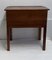 Vintage Scandinavian Style Teak Sewing Table with 2 Drawers & 2-Piece Top, 1960s 1