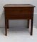 Vintage Scandinavian Style Teak Sewing Table with 2 Drawers & 2-Piece Top, 1960s, Image 1