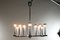 Lámpara de araña Mid-Century de latón cromado con 18 luces, Imagen 2