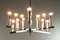 Lámpara de araña Mid-Century de latón cromado con 18 luces, Imagen 4