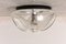 Large Wave Clear Flush Mount or Wall Lights from Peill & Putzler, Set of 2 5