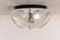 Large Wave Clear Flush Mount or Wall Lights from Peill & Putzler, Set of 2, Image 5