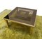 Brass and Glass Square Coffee Table, Italy, 1970s, Image 2